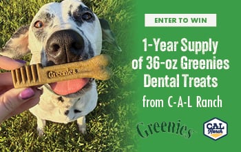 1-Year Supply of 36-oz Greenies Dental Treats From C-A-L RanchGreenies Dental Treats Giveaway