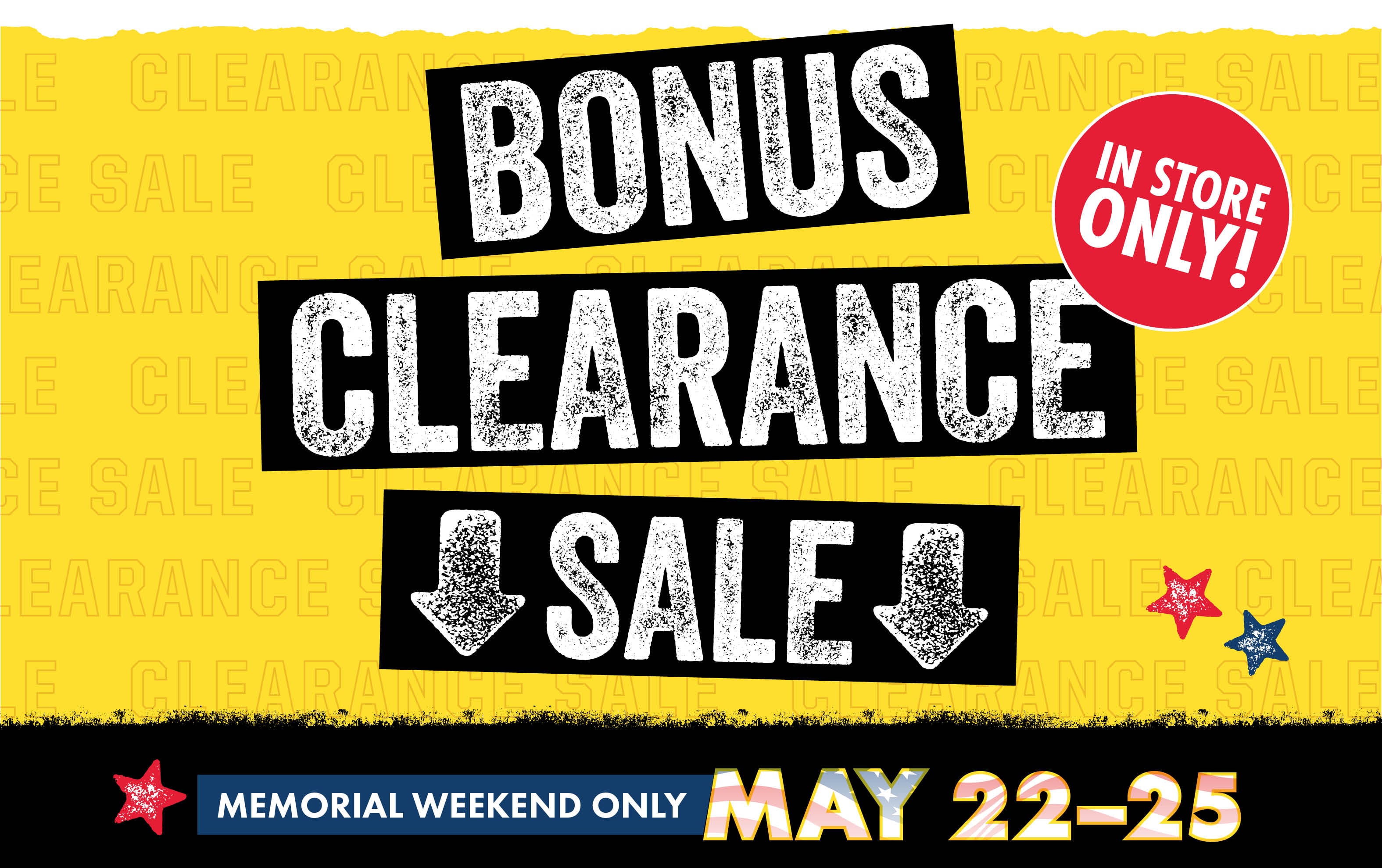 Bonus Clearance Sale