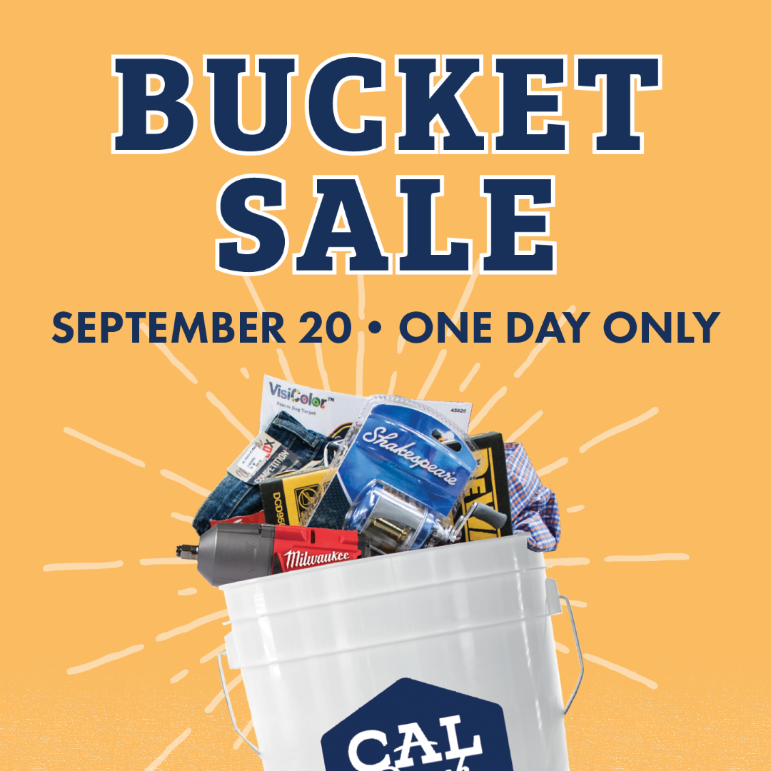 Bucket Sale September 20 One Day Only