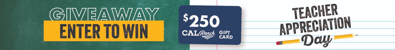 GIVEAWAY ENTER TO WIN $250 CAL Ranch GIFT CARD TEACHER APPRECIATION Day