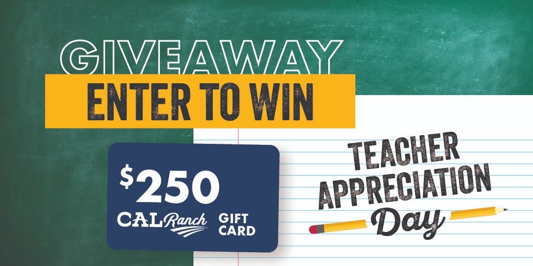 GIVEAWAY ENTER TO WIN #250 CAL Ranch GIFT CARD TEACHER APPRECIATION Day