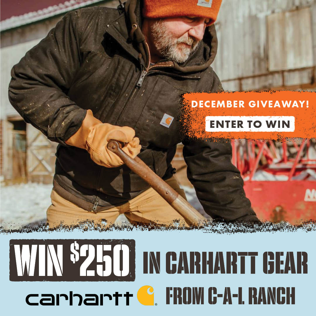 WIN $250 IN CARHARTT GEAR DECEMBER GIVEAWAY ENTER TO WIN (CARHARTT LOGO) 