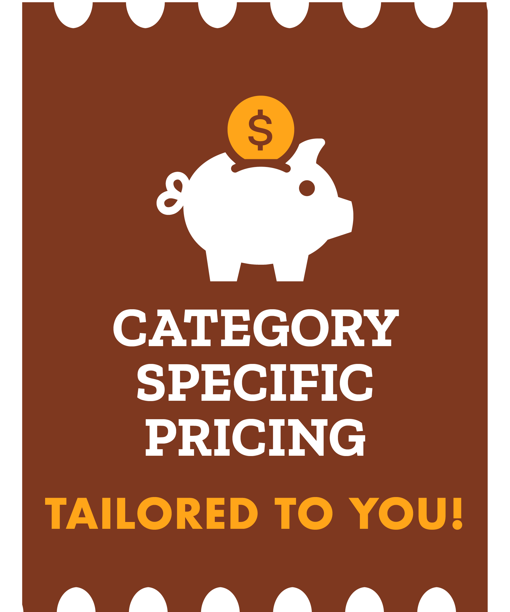 Category Specific Pricing Tailored to You!