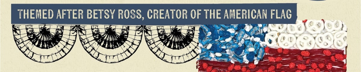 THEMED AFTER BETSY ROSS, CREATOR OF THE AMERICAN FLAG