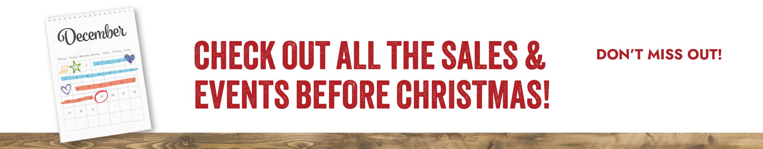 Check Out All The Sales & Events Before Christmas! DON'T MISS OUT