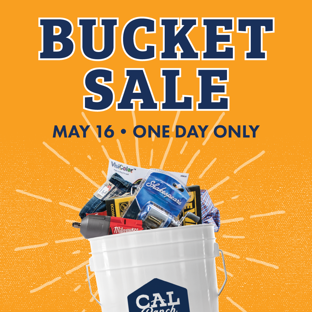 BUCKET SALE MAY 16 ONE DAY ONLY