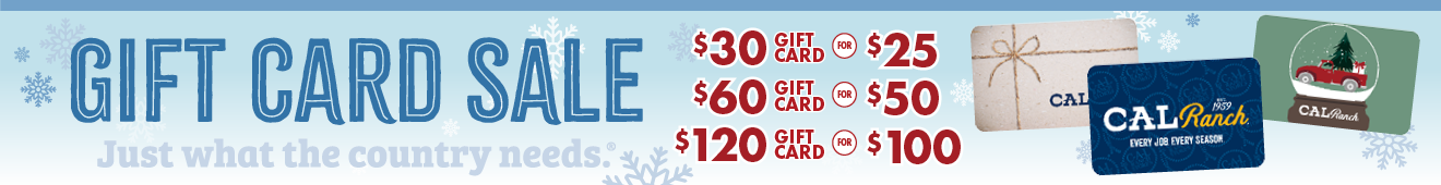 Gift Card Sale $30 Gift Card for $25 $60 Gift Card for $50 $120 Gift Card for $100