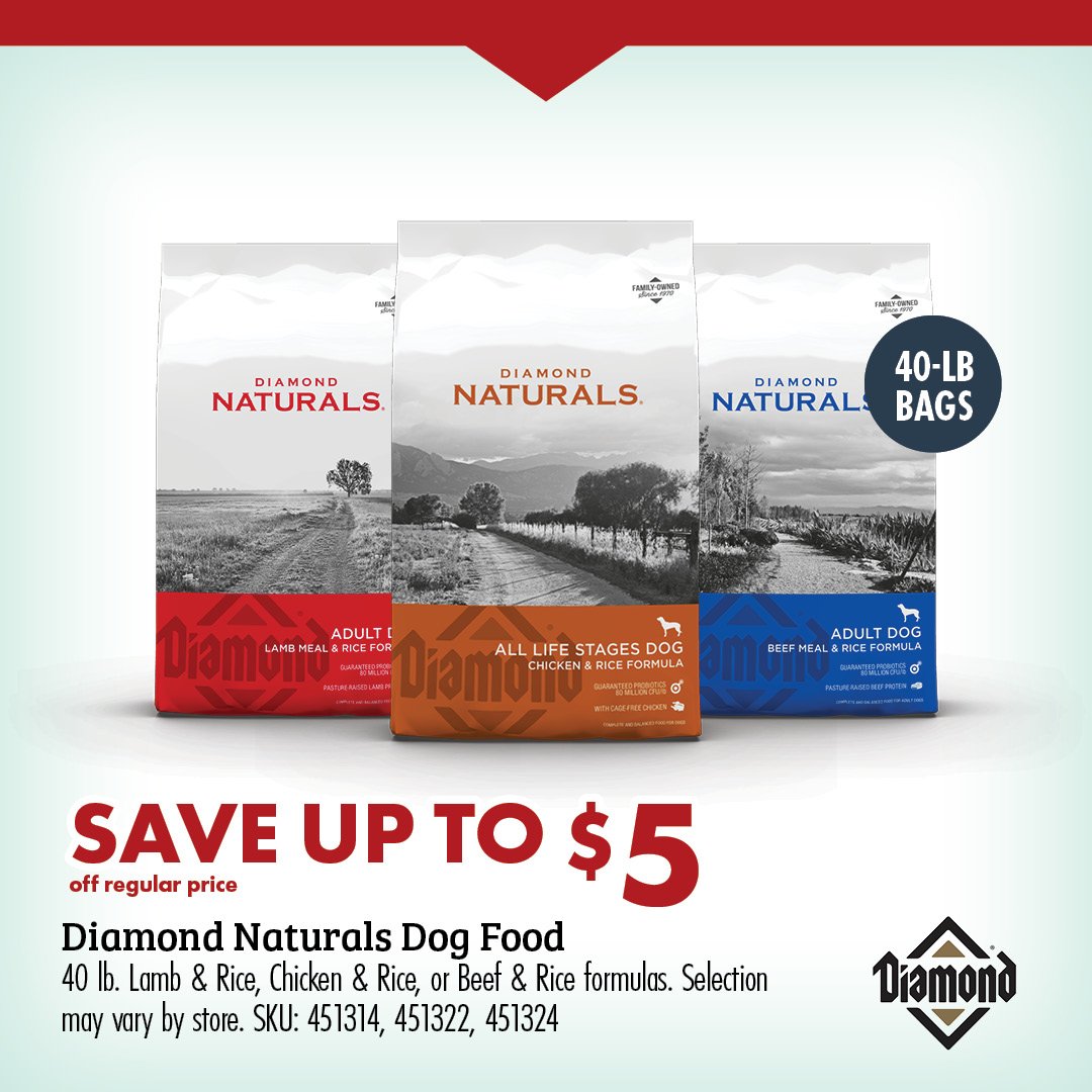SAVE UP TO $5 Diamond Naturals Dog Food