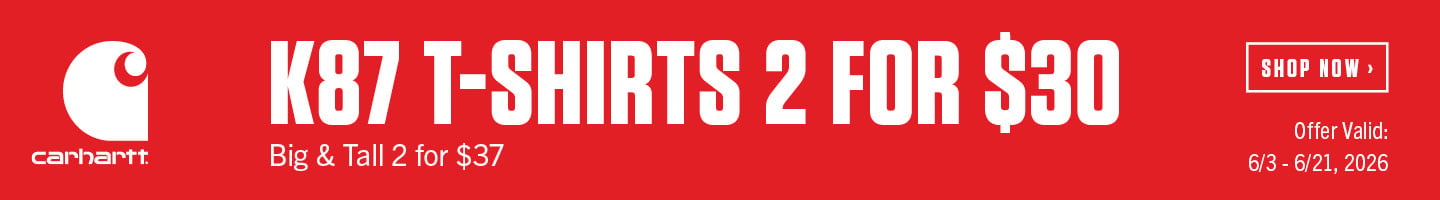 K87 T-SHIRTS 2 FOR $30 Big & Tall 2 for $37 SHOP NOW Offer Valid 6/3-6/21, 2026