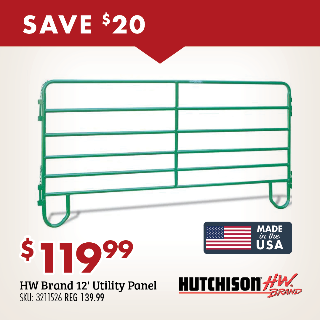 SAVE $20 $119.99 HW Brand 12' Utility Panel SKU: 3211526 REG 139.99