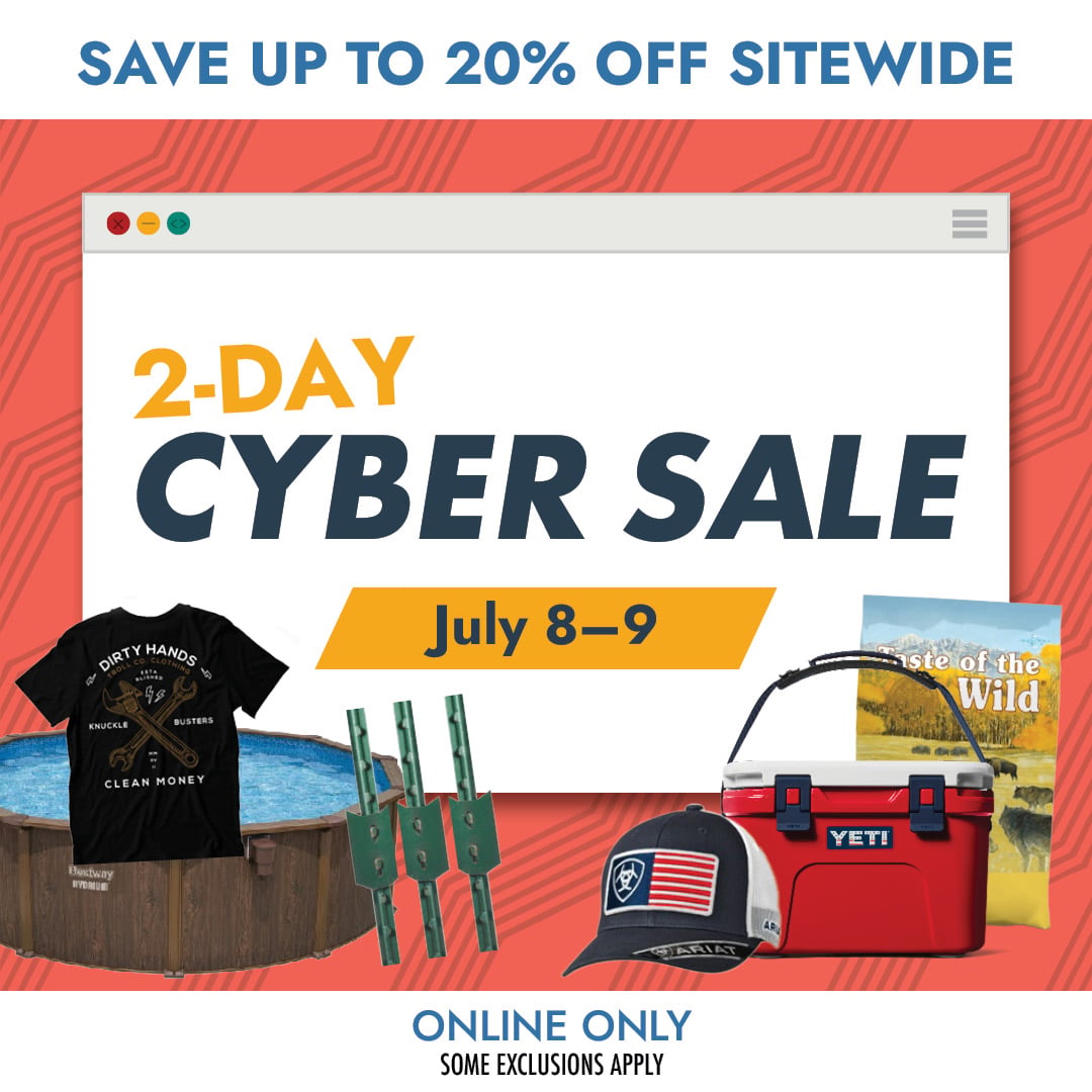 2-DAY CYBER SALE JULY 8-9 SAVE UP TO 20% OFF SITEWIDE SOME EXCLUSIONS APPLY ONLINE ONLY