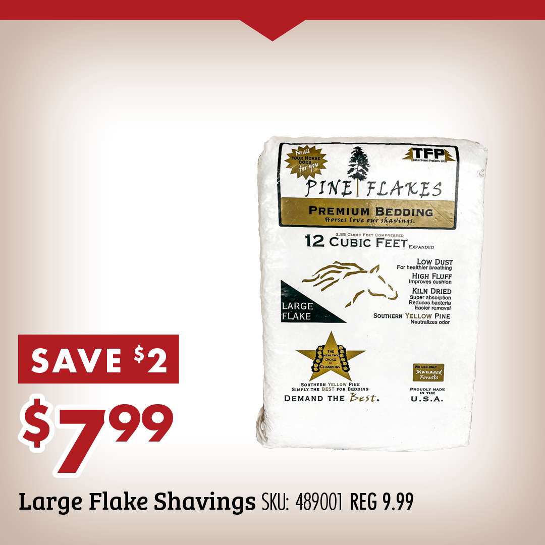 SAVE $2 $7.99 Large Flake Shavings SKU: 489001 REG 9.99