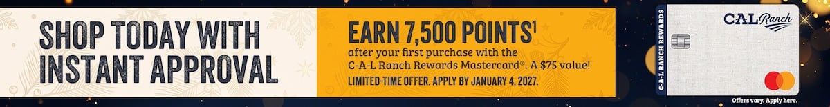 SHOP TODAY WITH INSTANT APPROVAL Apply by January 4, 2027 and earn 7,500 Points1 after your first purchase with the Coastal Rewards Mastercard. A $75 value! Offer only valid online. Offers vary. Apply here. *