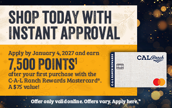 SHOP TODAY WITH INSTANT APPROVAL Apply by January 4, 2027 and earn 7,500 Points1 after your first purchase with the Coastal Rewards Mastercard. A $75 value! Offer only valid online. Offers vary. Apply here. *