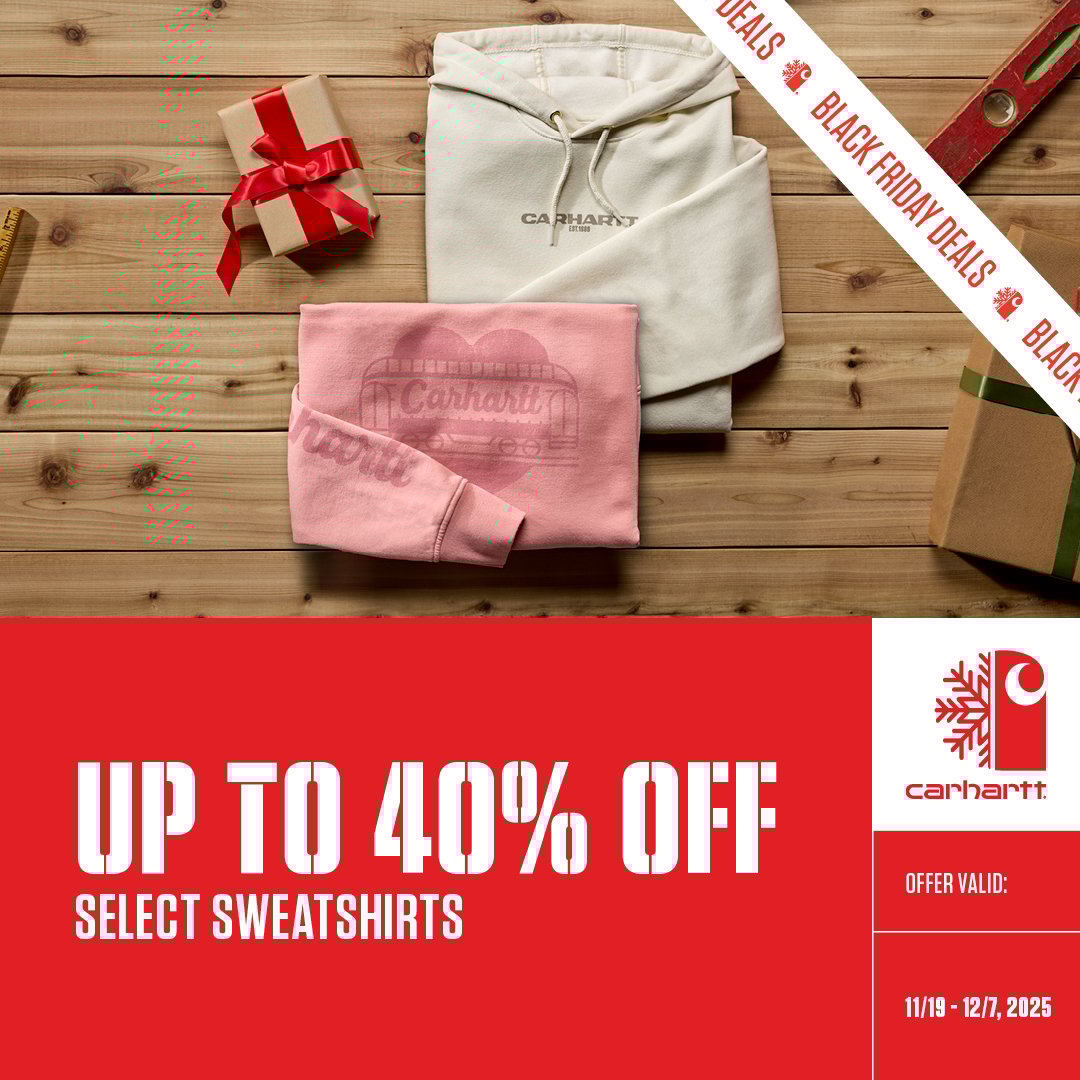 UP TO 40% OFF SELECT CARHARTT SWEATSHIRTS