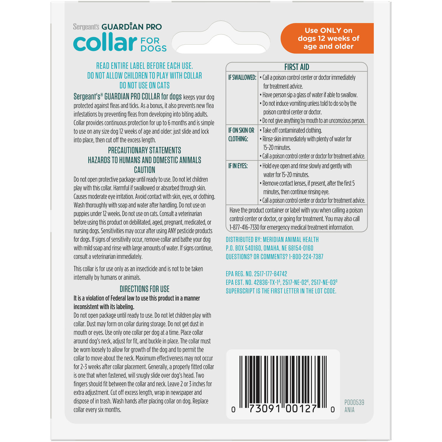 Guardian Pro Flea & Tick Collar for Dogs, 1 Collar