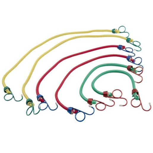 Power Pull Bungey Cord Assorted, 6 Pack