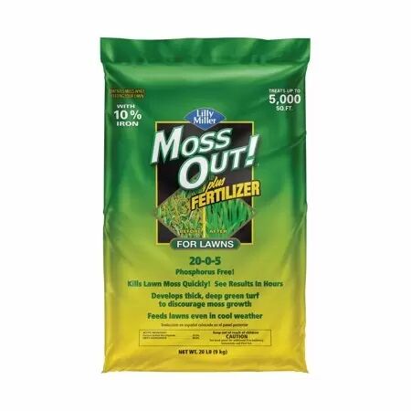 Moss Out! Plus 20-0-5 Fertilizer, 20-Lb Bag