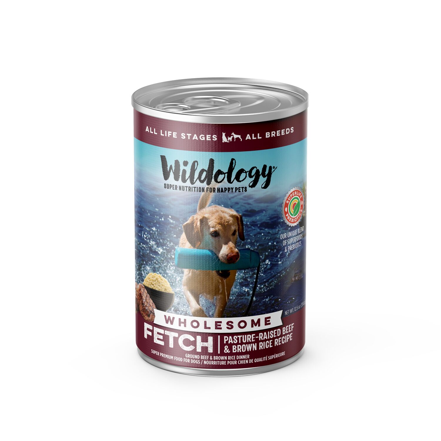 Wildology FETCH Pasture-Raised Beef & Rice Formula Dog Food, 12.8-Oz