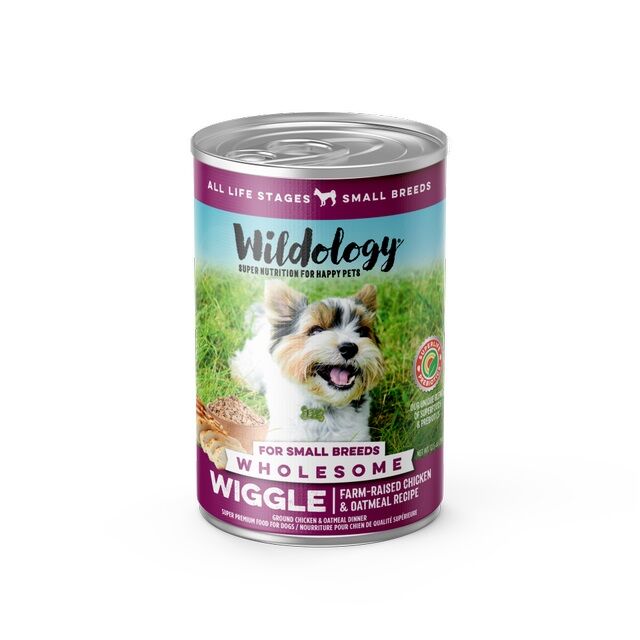 Wildology WIGGLE Farm-Raised Chicken & Oatmeal Recipe Dog Food, 12.8-Oz