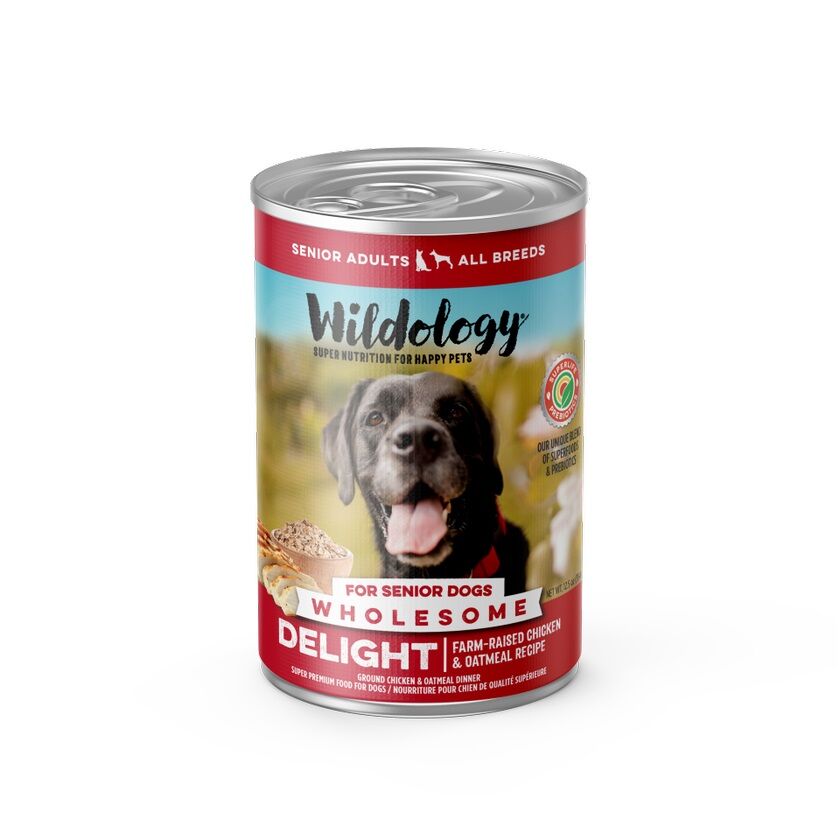 Wildology DELIGHT Farm-Raised Chicken & Oatmeal Recipe Dog Food, 12.8-Oz