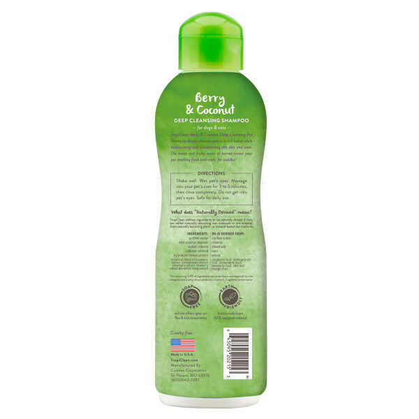 TropiClean Berry & Coconut Deep Cleansing Shampoo for Pets, 20-Oz