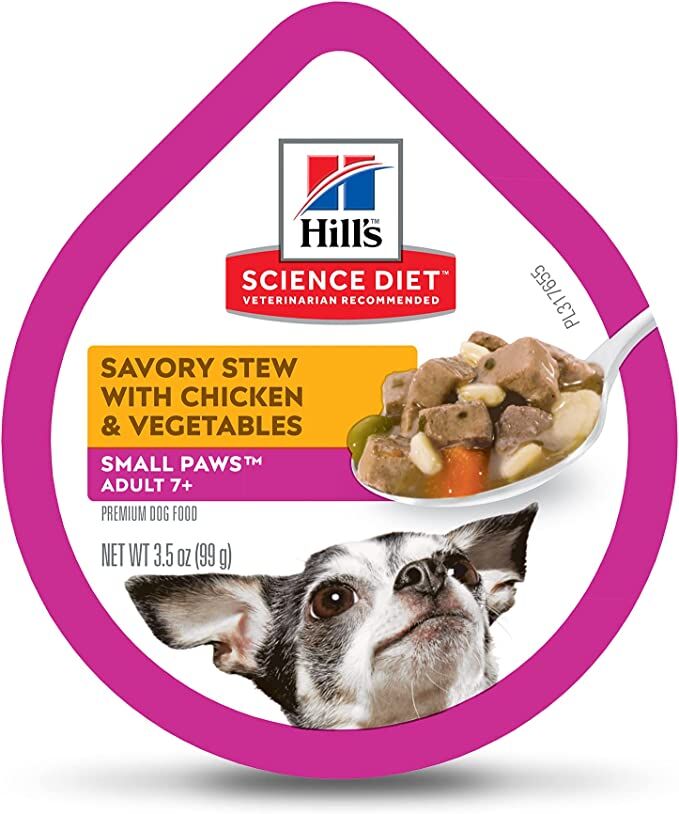 Hill's® Science Diet® Adult 7+ Small Paws Savory Stew with Chicken & Vegetables Dog Food, 3.5-Oz