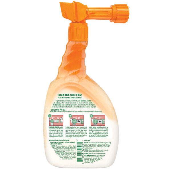 TropiClean Natural Flea & Tick Yard Spray, 32-Oz