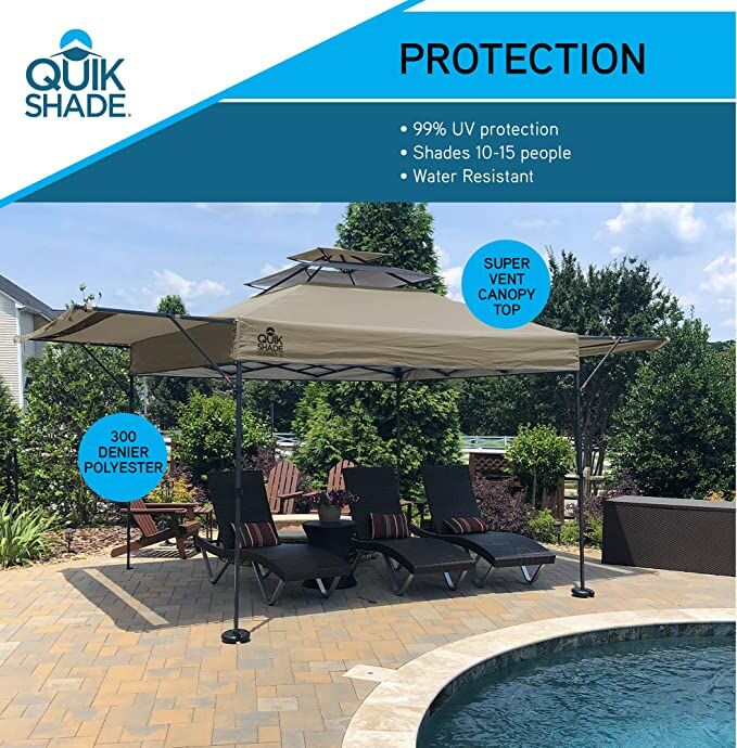 Summit 10-Ft X 17-Ft Instant Canopy with Adjustable Dual Half Awnings