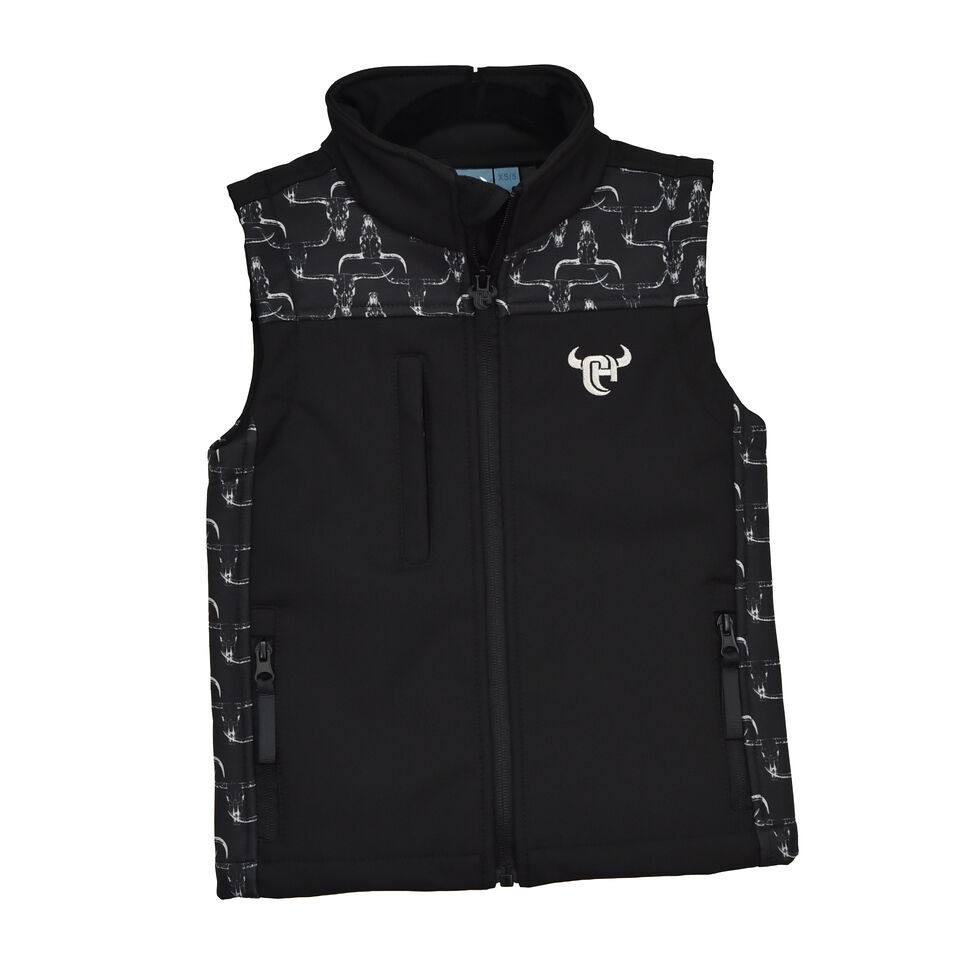 Cowboy Hardware Boy's Hombre Skull Accent Polyshell Vest