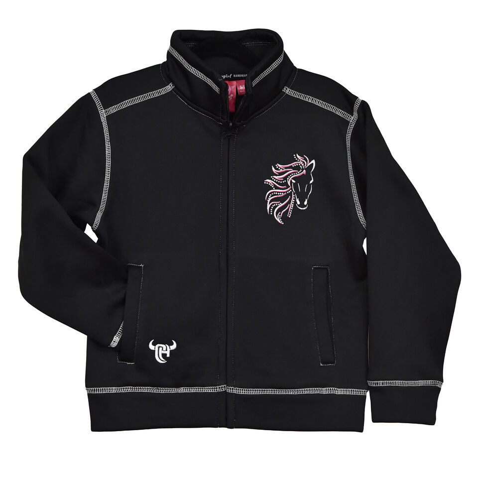 Cowboy Hardware Girl's Blaze Horse Full Zip Cadet Pullover