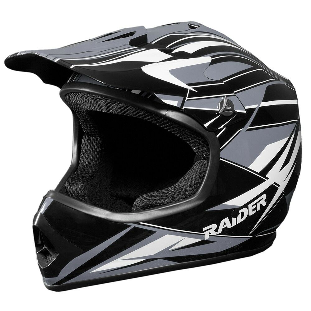 Raider Youth GX3 MX Helmet in Silver, Large