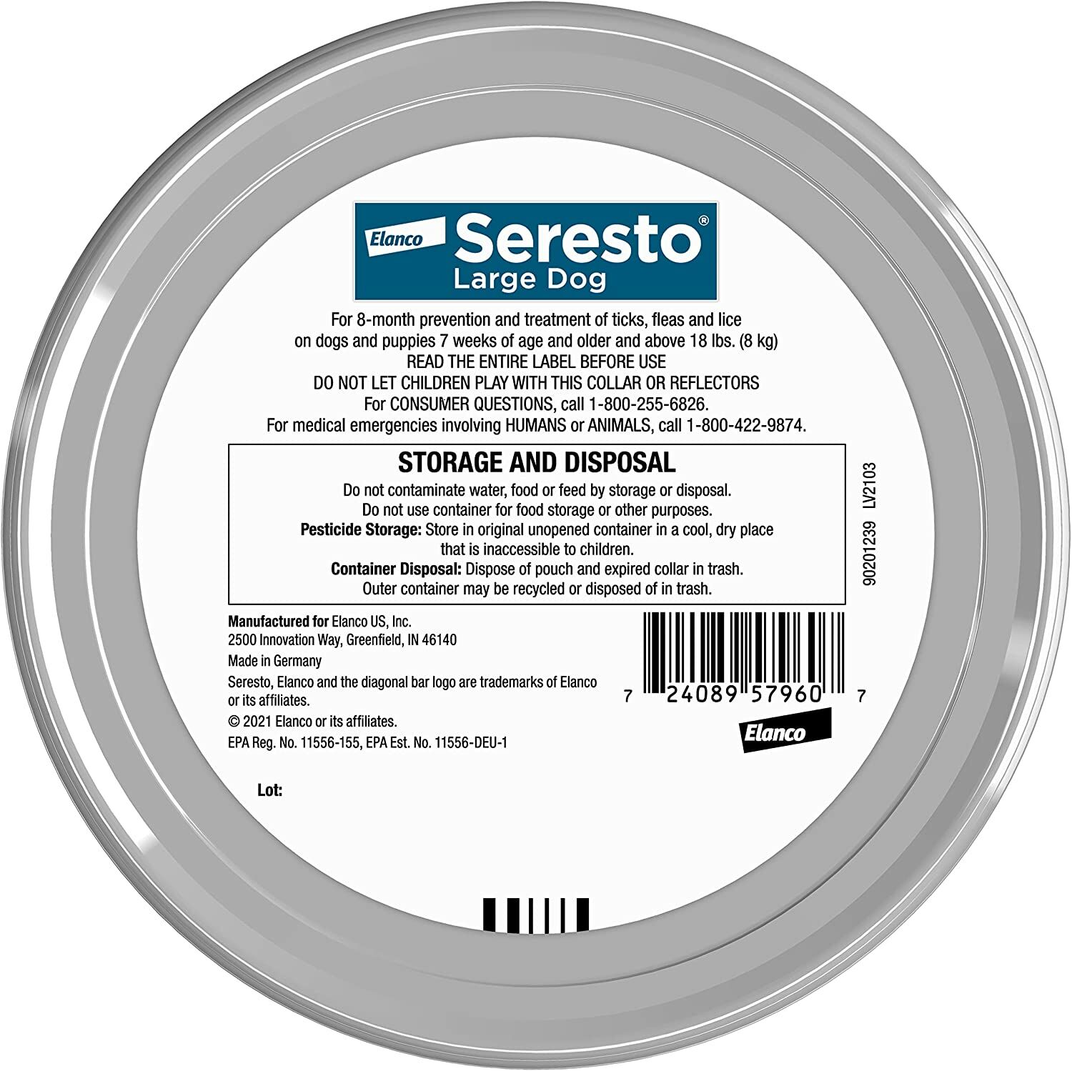 Seresto Flea & Tick Collar for Large Dogs over 18 lbs