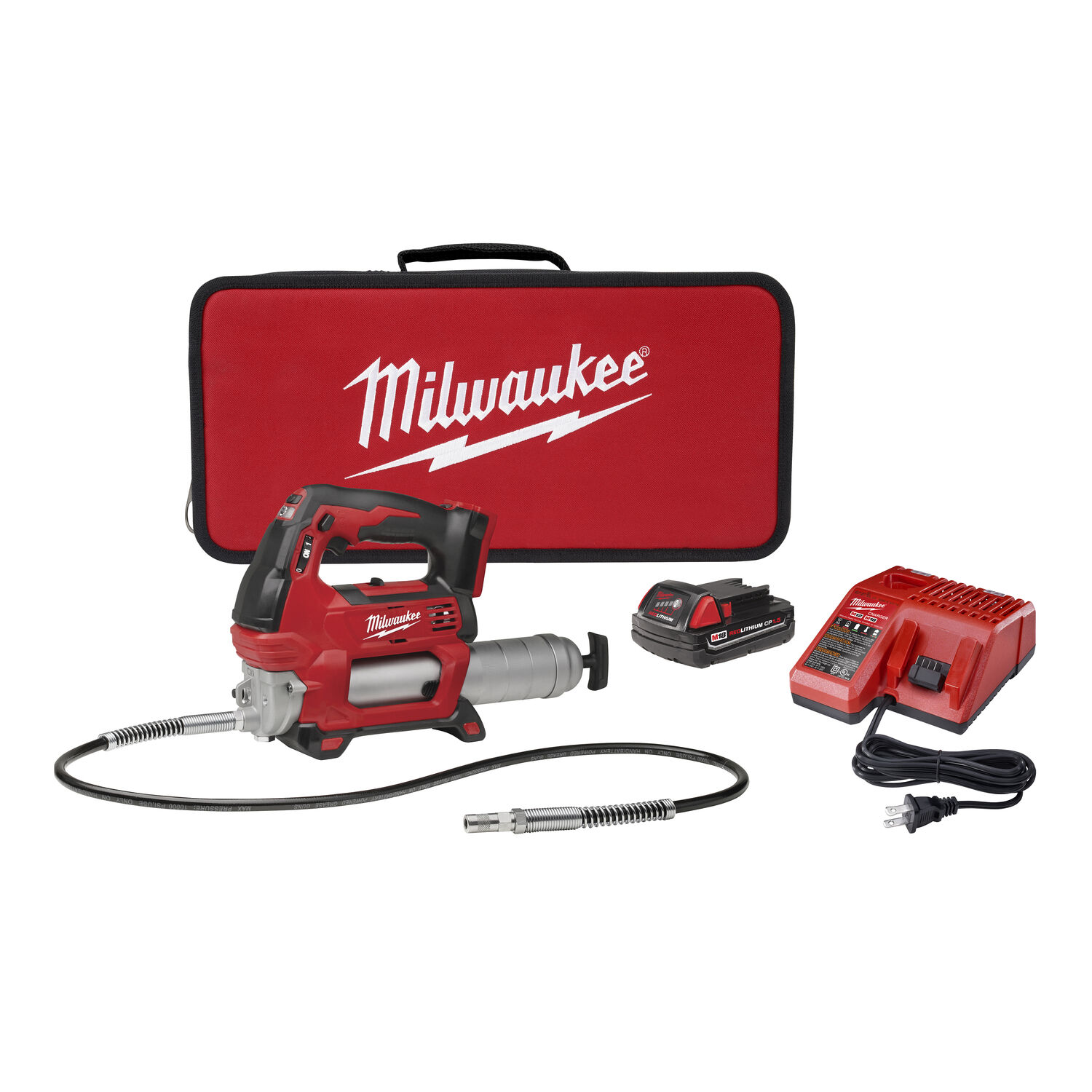 Milwaukee Grease Gun Kit with Additional Battery