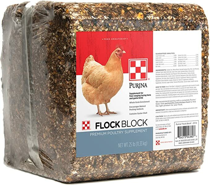 Purina Premium Poultry Supplement Flock Block, 25-Lb