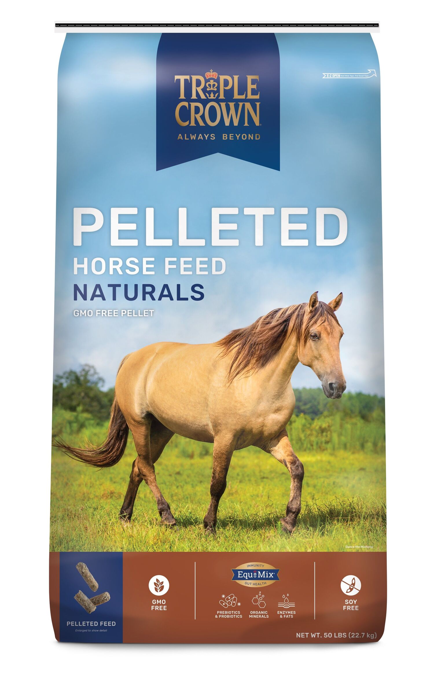 Triple Crown Naturals Pelleted Equine Feed, 50-Lb