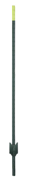 Nucor 1.33# Studded T-Post With Lime Green Tip, 10-Ft