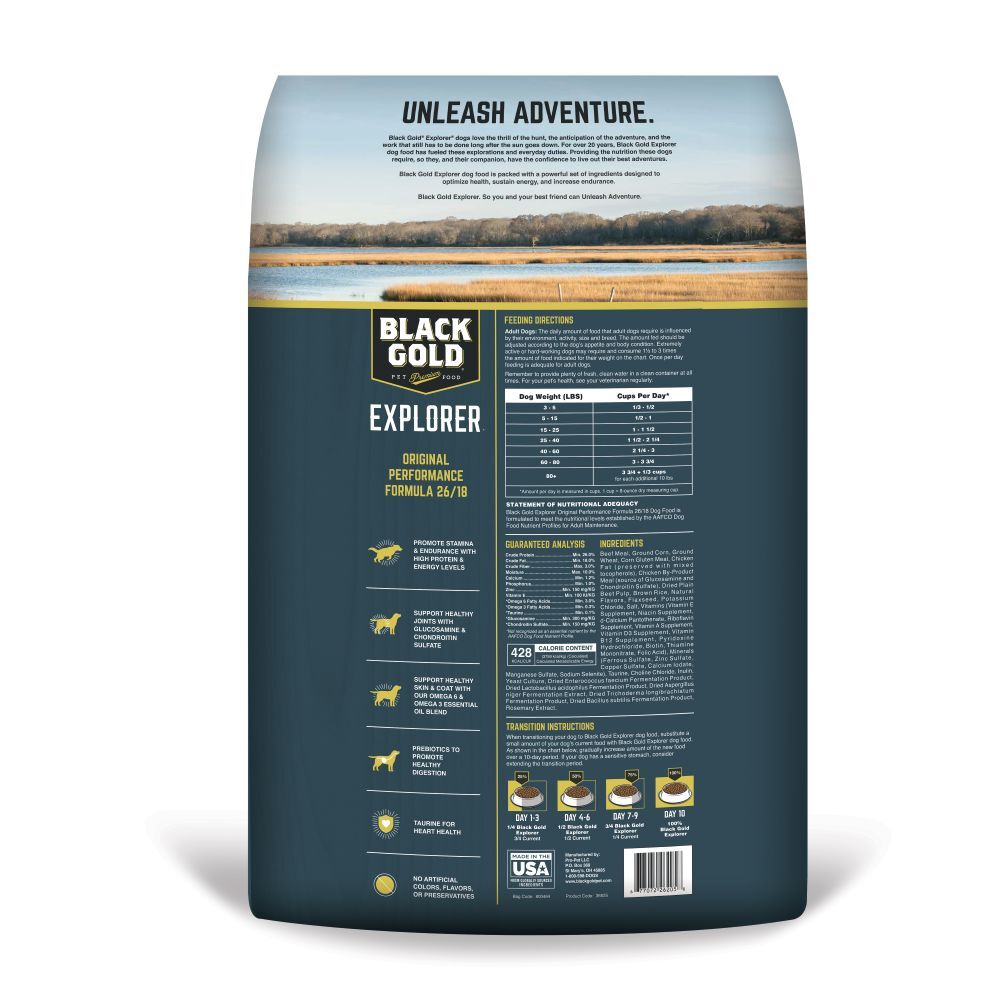 Black Gold Original Performance Formula 26/18 Dog Food, 50-Lb