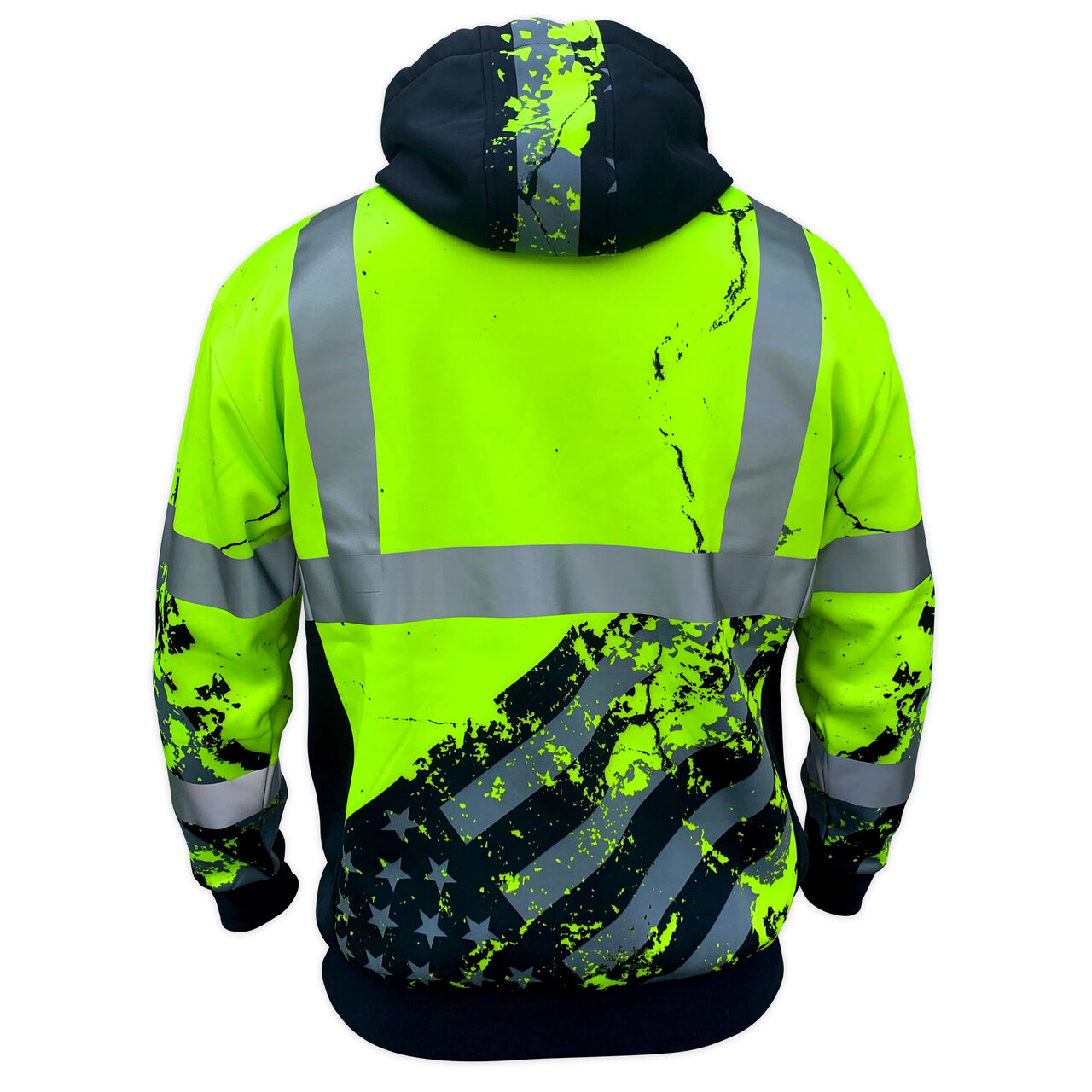 SafetyShirtz Men's ANSI Class 3 American Grit Safety Hoodie
