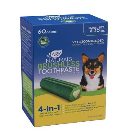 Brushless Toothpaste Dental Chews for Small Dogs, 60-Ct