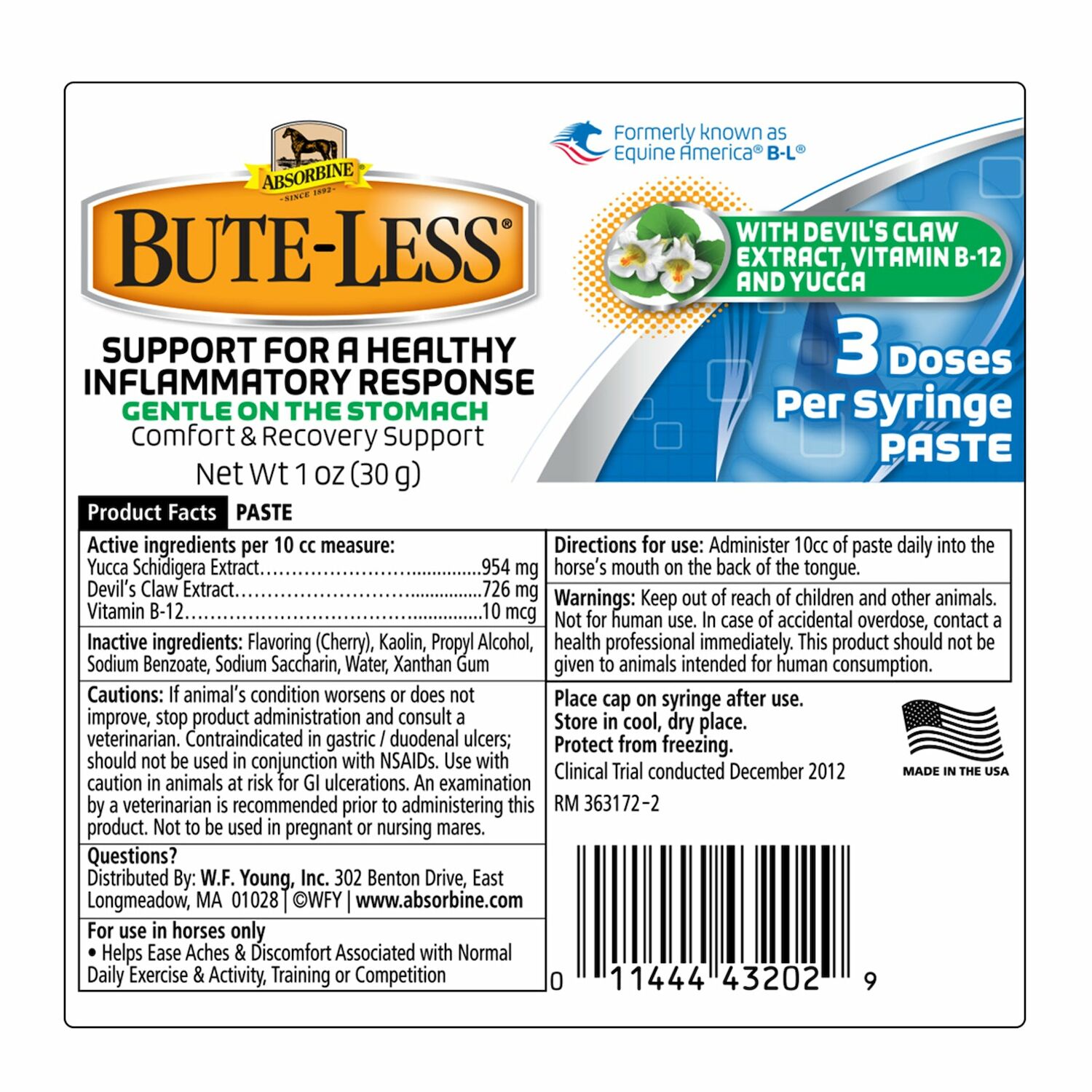 Bute-Less® Comfort & Recovery Support Paste, 30-Gm