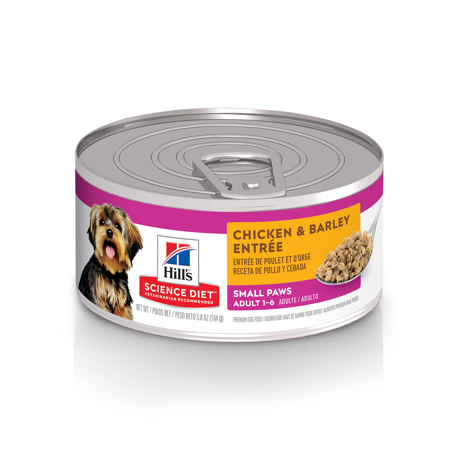 Hill's Science Diet Adult Small Paws Chicken & Barley Entrée Wet Dog Food, 5.8-Oz Can