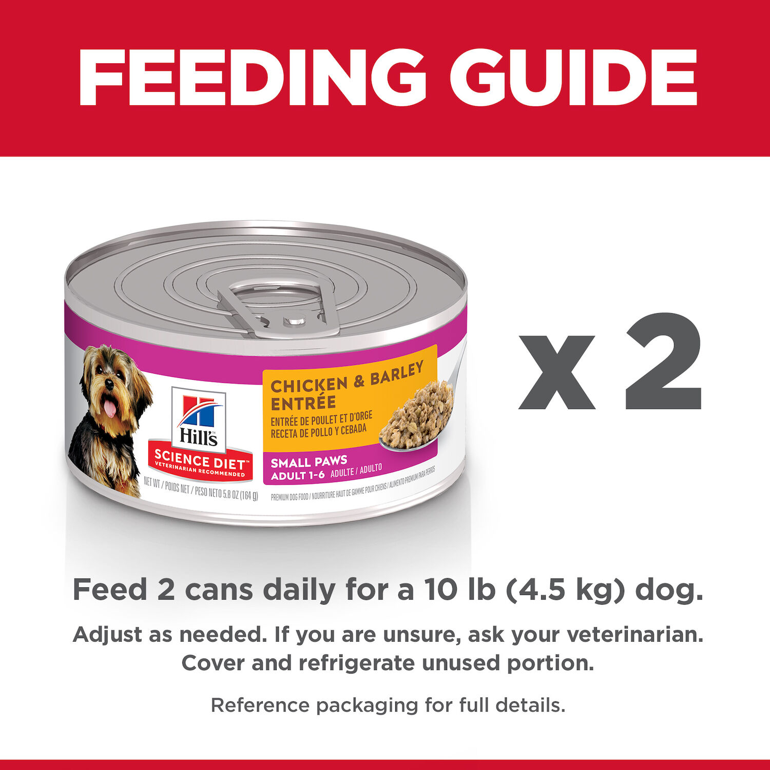 Hill's Science Diet Adult Small Paws Chicken & Barley Entrée Wet Dog Food, 5.8-Oz Can