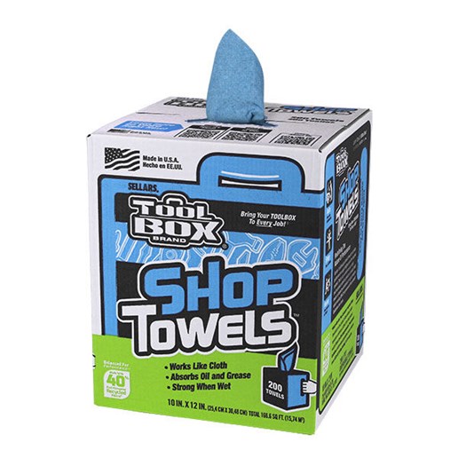 TOOLBOX® Z400 Box of Center-Pull Shop Towels, 200-Ct