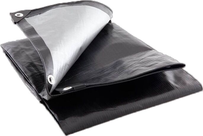 8-Ft x 10-Ft Silver & Black Poly Heavy Duty Tarp