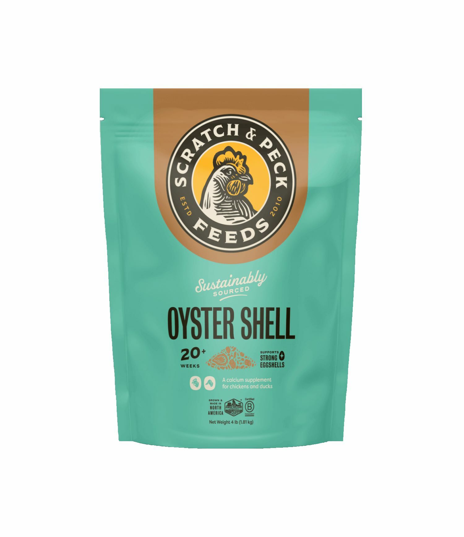 Cluckin Good Oyster Shell, 4-lb bag 