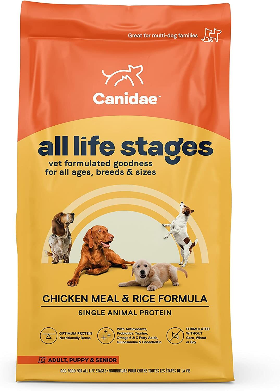 Canidae Chicken & Rice All Life Stages Dry Dog Food, 44-Lb Bag 