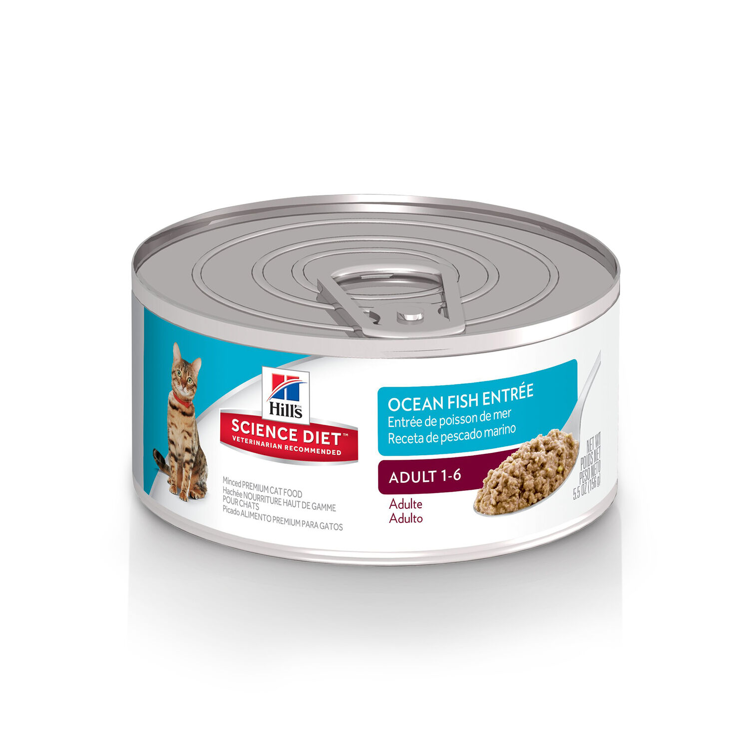 Hill's Science Diet Adult Ocean Fish Entrée Wet Cat Food, 5.5-Oz Can