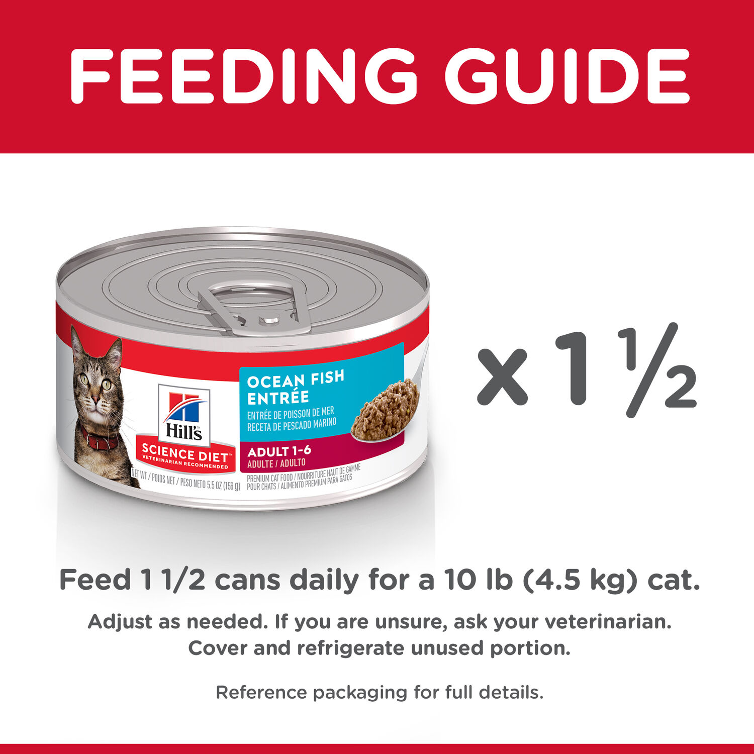 Hill's Science Diet Adult Ocean Fish Entrée Wet Cat Food, 5.5-Oz Can