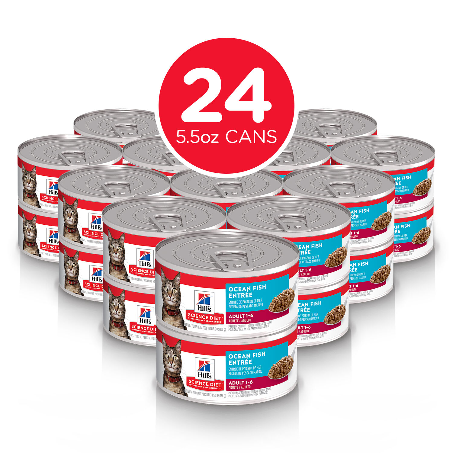 Hill's Science Diet Adult Ocean Fish Entrée Wet Cat Food, 5.5-Oz Can